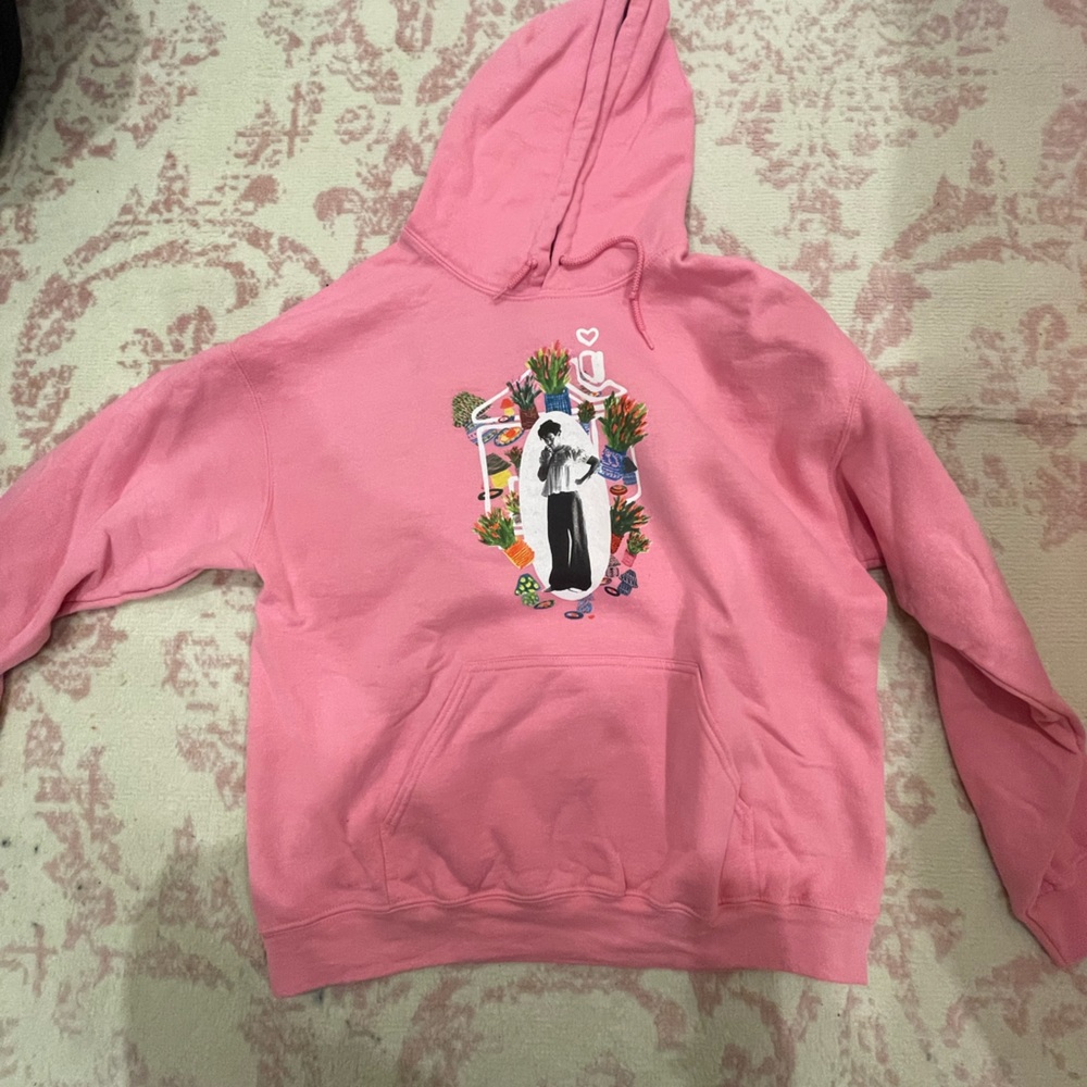 Original Harry Styles Harrys House/Love on Tour 2022 Pink Hoodie